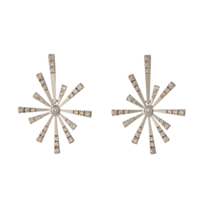 עגילי 'פלאוור' בזהב אצילי 18 קראט ויהלומים עגילי 'פלאוור' בזהב אצילי 18 קראט ויהלומים