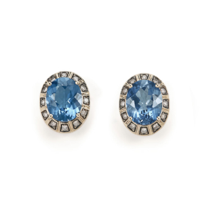 עגילי 'ארנה' בשיבוץ מרכזי של טופז עגילי 'ארנה' בשיבוץ מרכזי של טופז