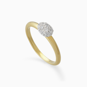 טבעת זהב צהוב ויהלומים METEOROS