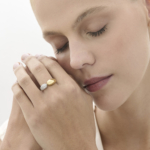 טבעת זהב צהוב ויהלומים METEOROS