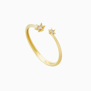 טבעת זהב צהוב ויהלומים MYCOLLECTION