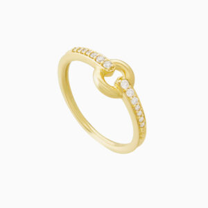 טבעת זהב צהוב ויהלומים MYCOLLECTION