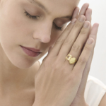 טבעת זהב צהוב וסיטרין METEOROS