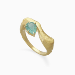 טבעת זהב צהוב ואמרלד METEOROS