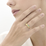 טבעת זהב צהוב, אמרלד ויהלום METEOROS