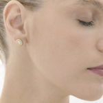 עגילי זהב צהוב ויהלומים METEOROS