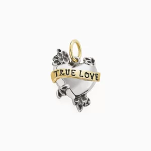 תליון כסף סטרלינג וזהב צהוב TRUE LOVE’ MYCOLLECTION’