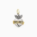 תליון כסף סטרלינג וזהב צהוב MY BOY’ MYCOLLECTION’