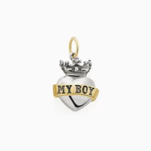 תליון כסף סטרלינג וזהב צהוב MY BOY’ MYCOLLECTION’