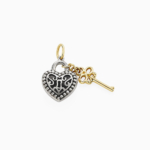 תליון כסף סטרלינג וזהב צהוב HEART&KEY’ MYCOLLECTION’