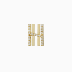 עגיל בודד בזהב צהוב ויהלומים SIGNATURE HS