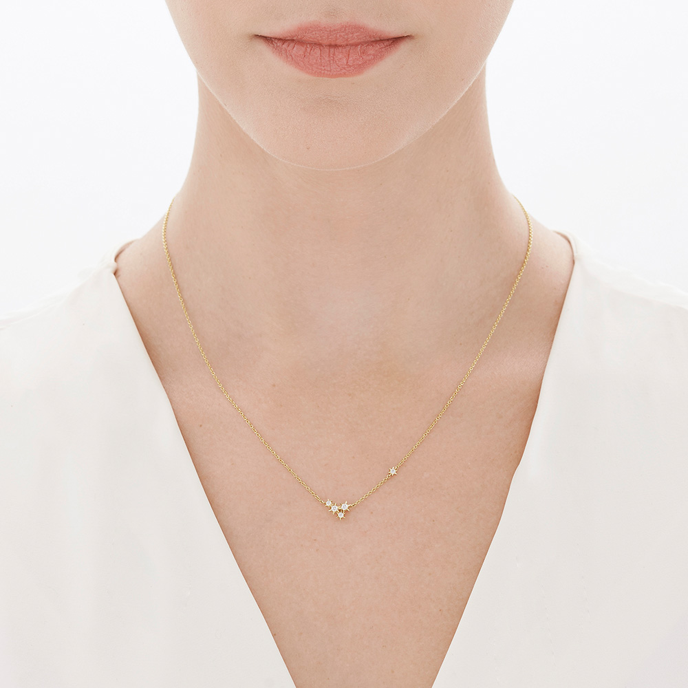 שרשרת זהב צהוב ויהלומים MYCOLLECTION