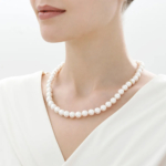 שרשרת פנינים וחישוק זהב צהוב ויהלומים MYCOLLECTION